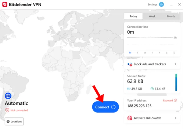 Come disconnettere Bitdefender VPN