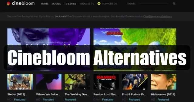 Le 10 migliori alternative a Cinebloom per lo streaming di film HD nel 2024