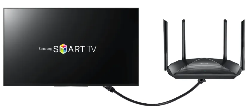 Připojte Samsung TV k WiFi bez dálkového ovládání pomocí ethernetového kabelu