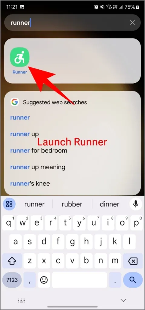 Door de Runner-app te starten, worden alle apps voor diepe slaap op Samsung-telefoons geactiveerd