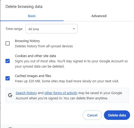 Slet browserdata