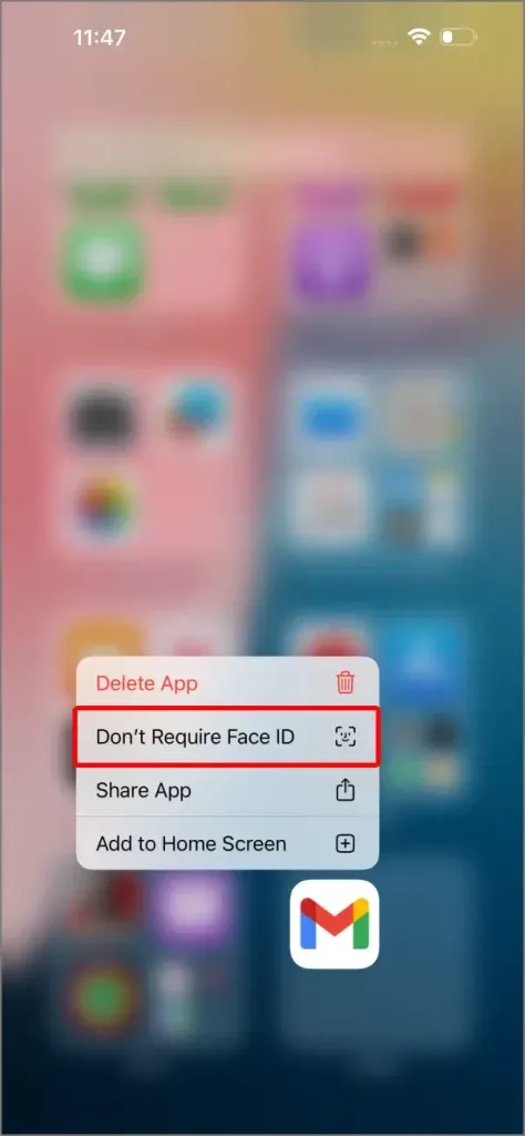 Nevyžadujte Face ID