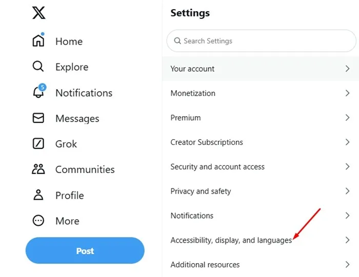 Accessibilità, visualizzazione e lingue