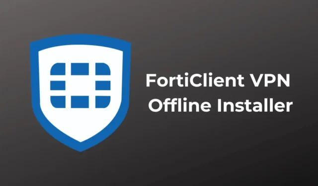 Gaukite „FortiClient VPN Offline Installer“, skirtą „Windows“ kompiuteriui