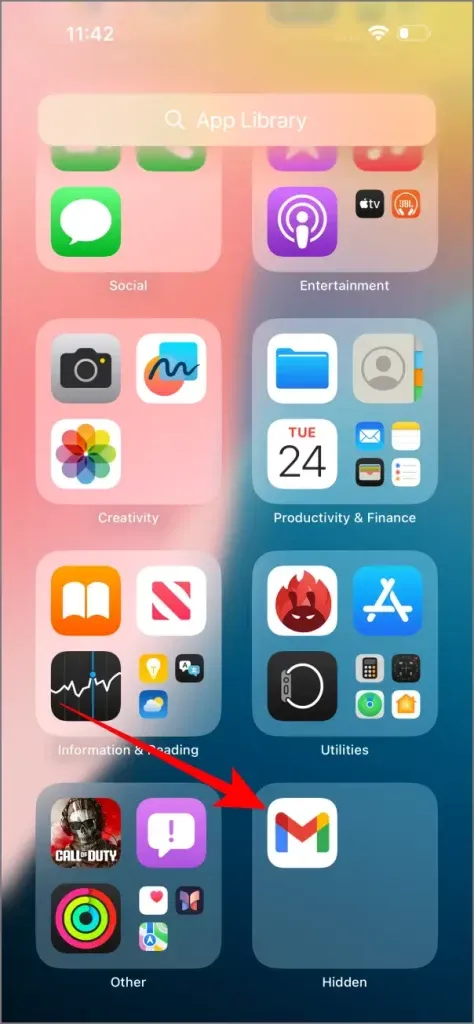 Atidarykite paslėptą programą iOS 18