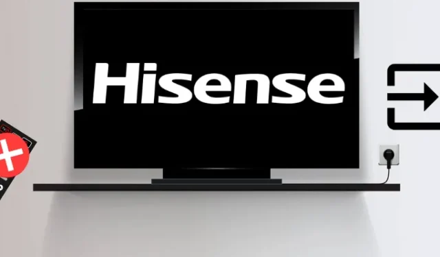 Alterando a entrada na TV Hisense sem usar um controle remoto