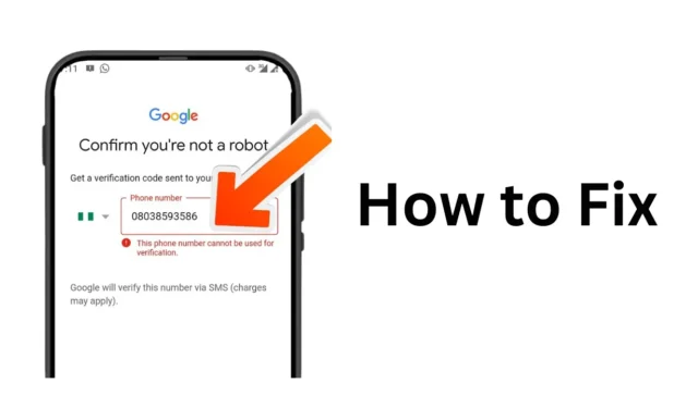 Passaggi per risolvere l’errore “Questo numero di telefono non può essere utilizzato per la verifica” in Gmail