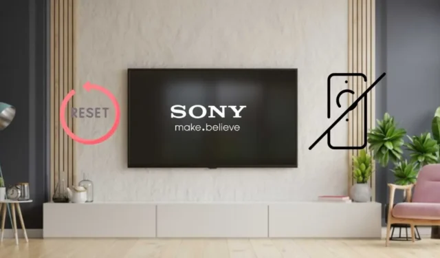 Rokasgrāmata Sony televizora atiestatīšanai, neizmantojot tālvadības pulti