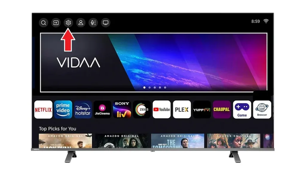 Como redefinir a TV Toshiba VIDAA