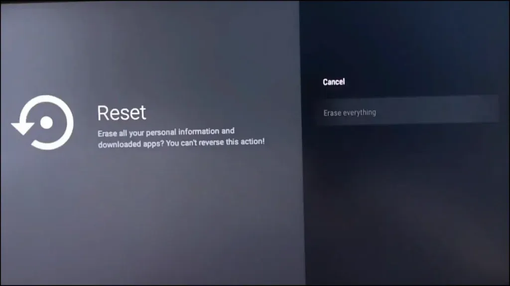 Hoe reset ik Toshiba Google of Android TV?