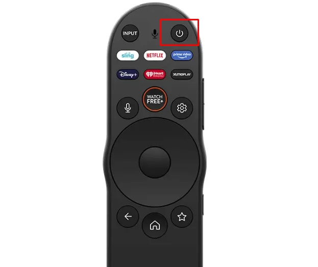 Jak resetovat Vizio Remote - Klepněte na tlačítko napájení