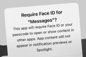 Lås og lås opp Messages-appen ved å bruke Face ID på iOS 18 for iPhone