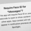 Užrakinkite ir atrakinkite „Messages“ programą naudodami „Face ID“ „iOS 18“, skirtoje „iPhone“.