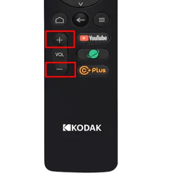 Kodak TV Remote Fungerer ikke - Tryk på lydstyrkeknapperne