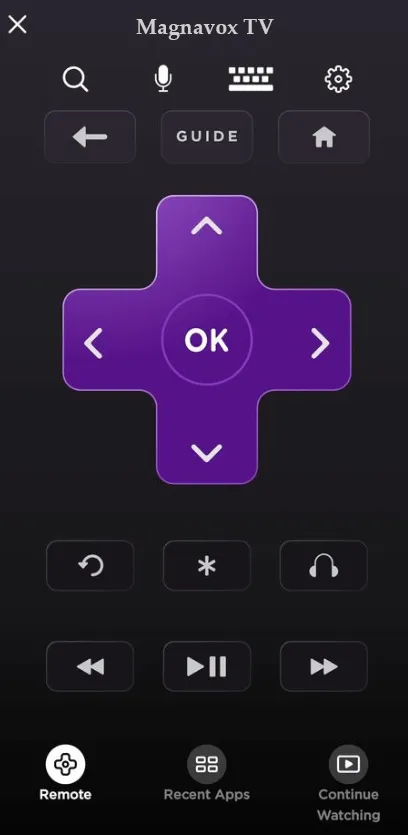 Aplicación Magnavox TV Remote: la aplicación Roku