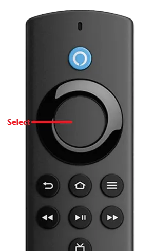 Emparelhe o controle remoto Firestick pressionando o botão Selecionar