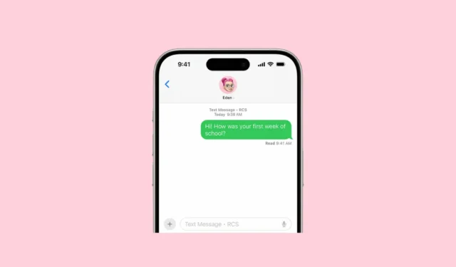 iOS 18 메시지 앱에서 “텍스트 메시지 RCS” 이해하기