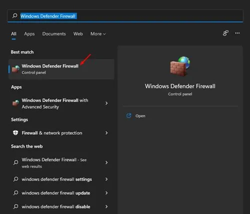 ierakstiet Windows Defender ugunsmūrī