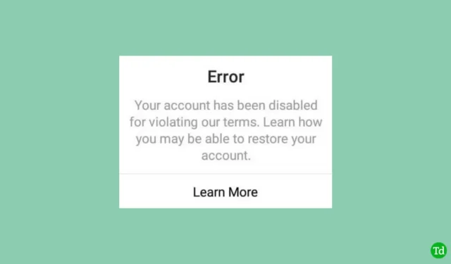 如何修復因違反條款而被禁用的 Instagram 帳戶