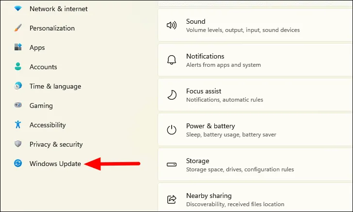 Ustawienia usługi Windows Update