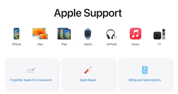 Kontakt Apple Support