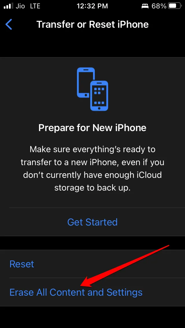 Borrar todo el contenido y la configuración del iPhone