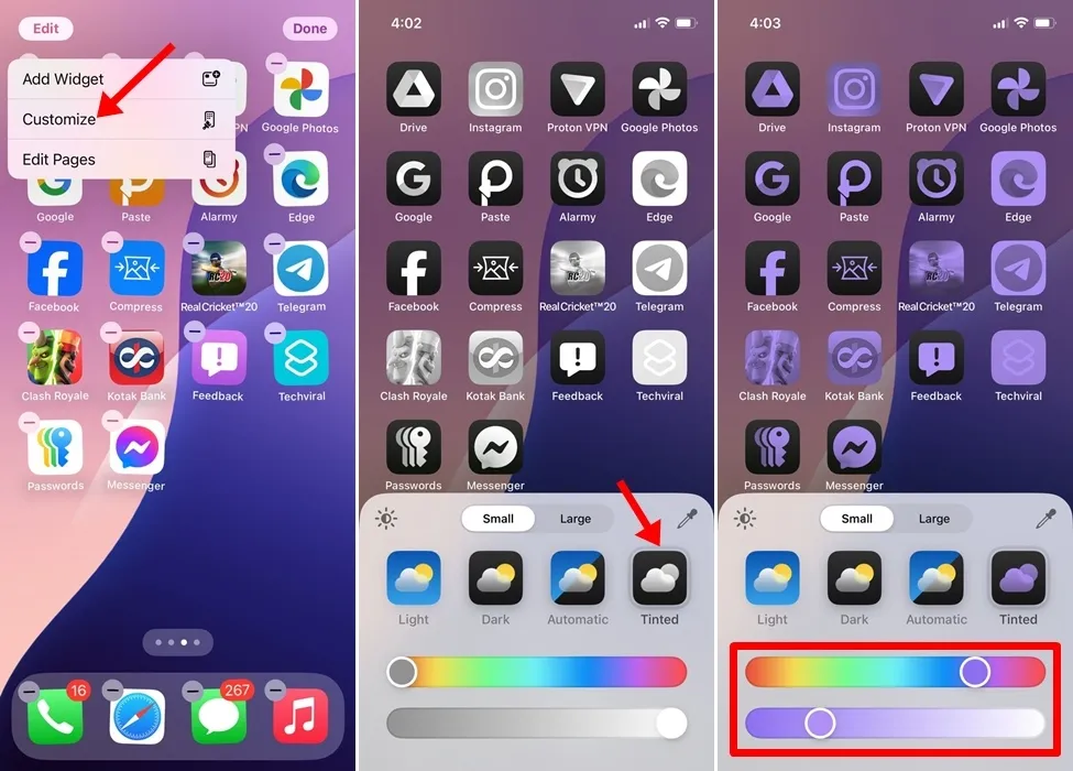 Změňte barvu ikon aplikací na iOS 18