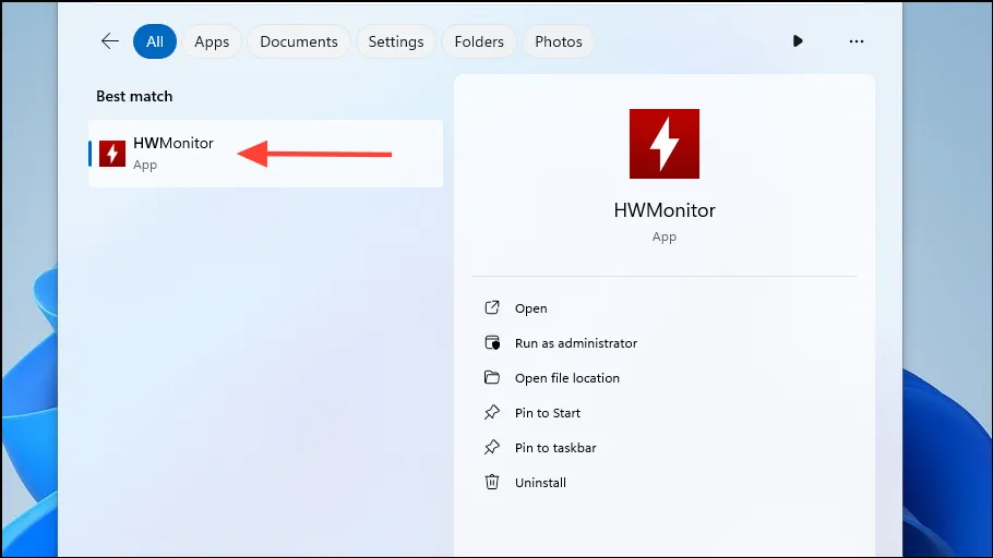 HWMonitor interface