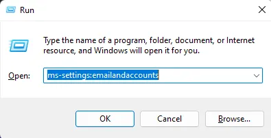 mssettingsemail and accounts