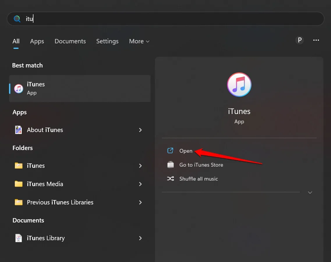 atveriet iTunes datorā