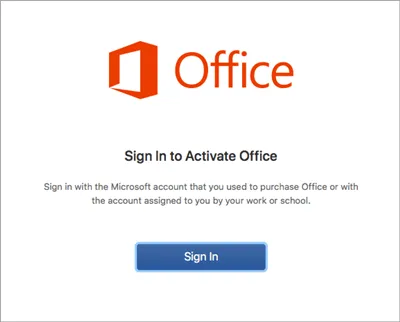 logge på ms office