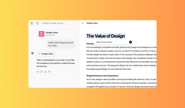 OpenAI dévoile Canvas pour ChatGPT pour améliorer l’efficacité du codage et de l’écriture