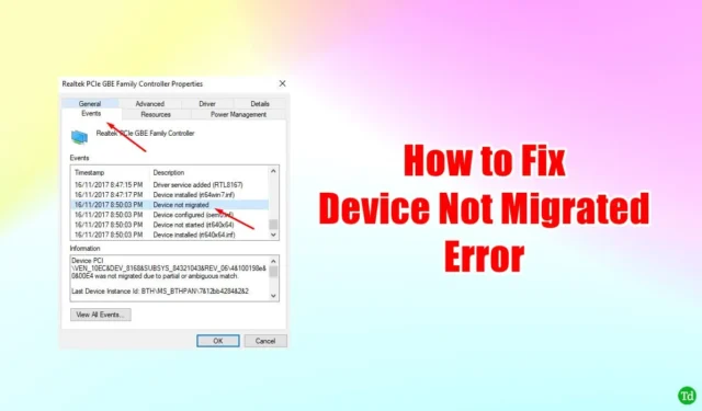 4 effektive løsninger for å løse feilen «Enhet ikke migrert» på Windows 11/10