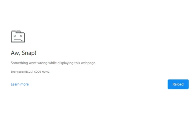 8 méthodes efficaces pour résoudre l’erreur RESULT_CODE_HUNG dans Chrome