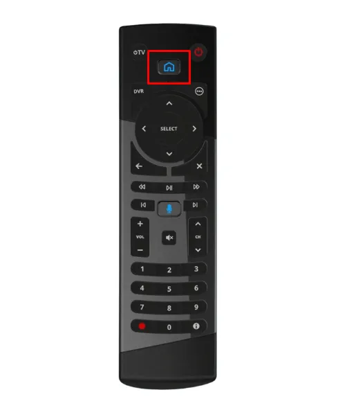 Как да програмирате Altice Remote към телевизор - Докоснете бутона Начало