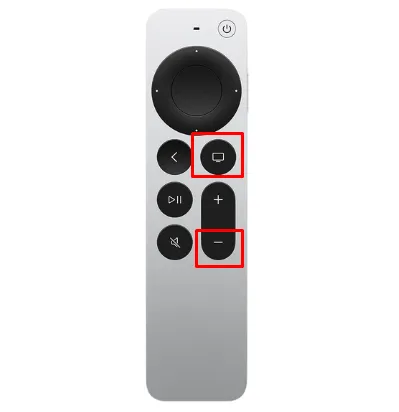 Перезапуск пульта Apple TV Remote — нажмите «Пункт управления» и кнопку громкости.