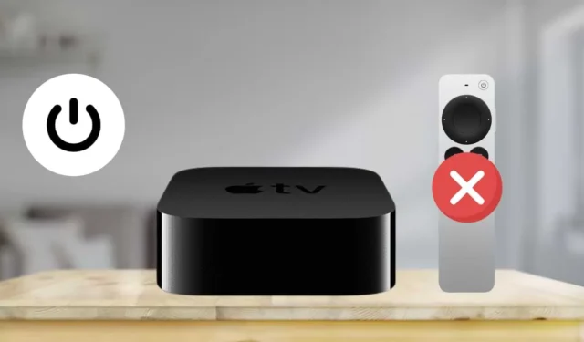 „Apple TV“ įjungimo be nuotolinio valdymo pulto vadovas