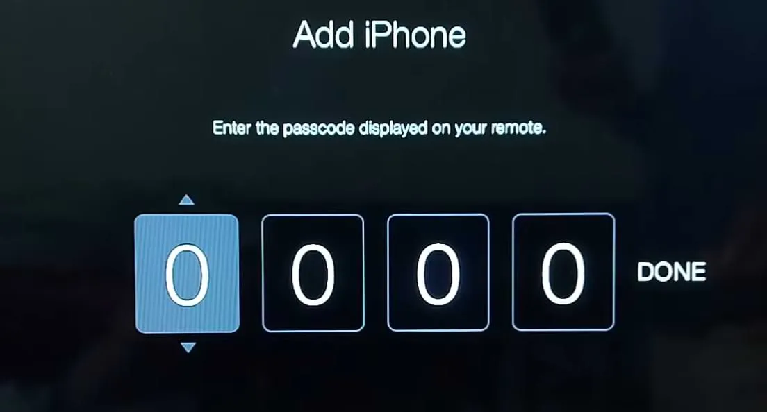 Slik slår du på Apple TV uten fjernkontroll - Skriv inn passordet