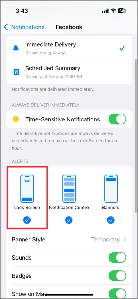 Desativando notificações da tela de bloqueio para aplicativos no iOS 18