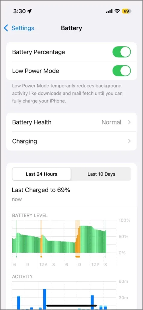 Lav strømtilstand i iPhone 16-indstillinger