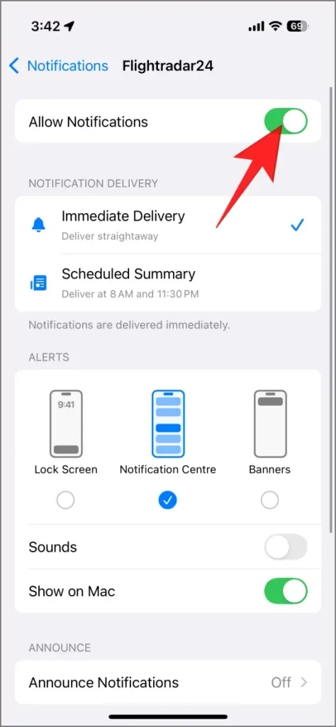 Desativando notificações de aplicativos no iOS 18