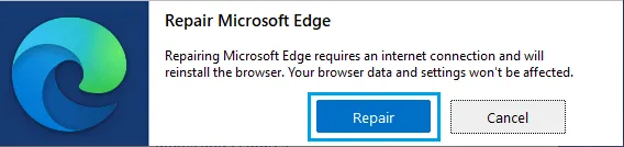 Восстановить Microsoft Edge