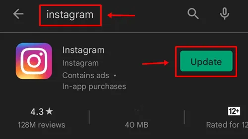 Opdater din Instagram-app