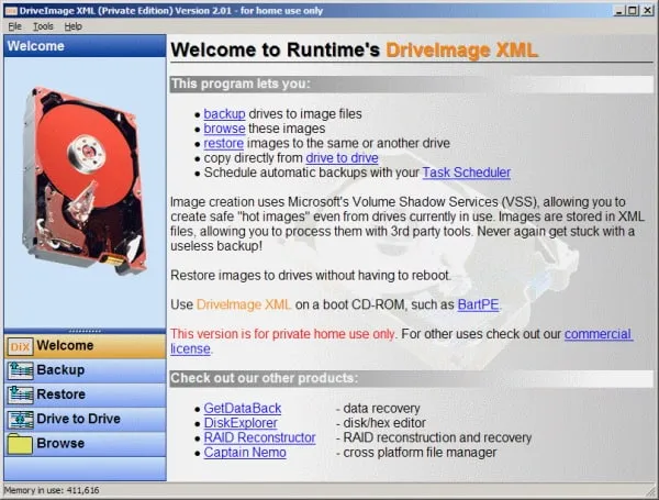 DriveImage XML