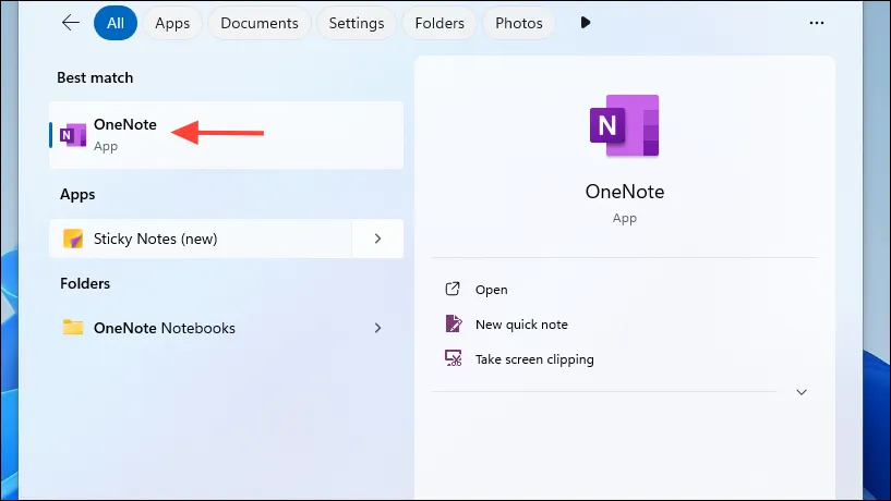 Navigieren zum OneNote-Sicherungsordner