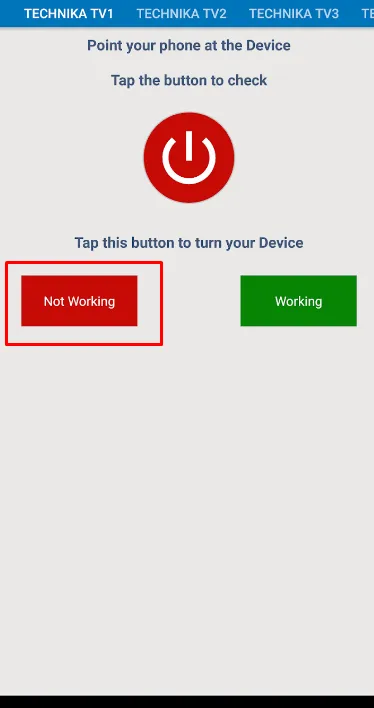 Приложение Technika TV Remote — нажатие не работает