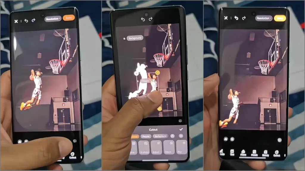 Ritaglia e sposta oggetti nelle foto utilizzando l'intelligenza artificiale su Vivo X100 Pro