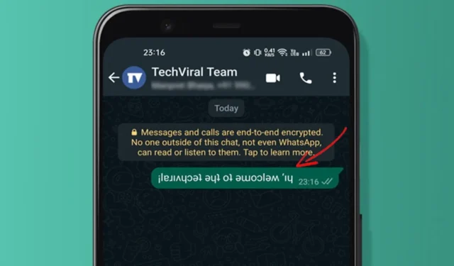 Руководство по набору перевернутого текста в WhatsApp