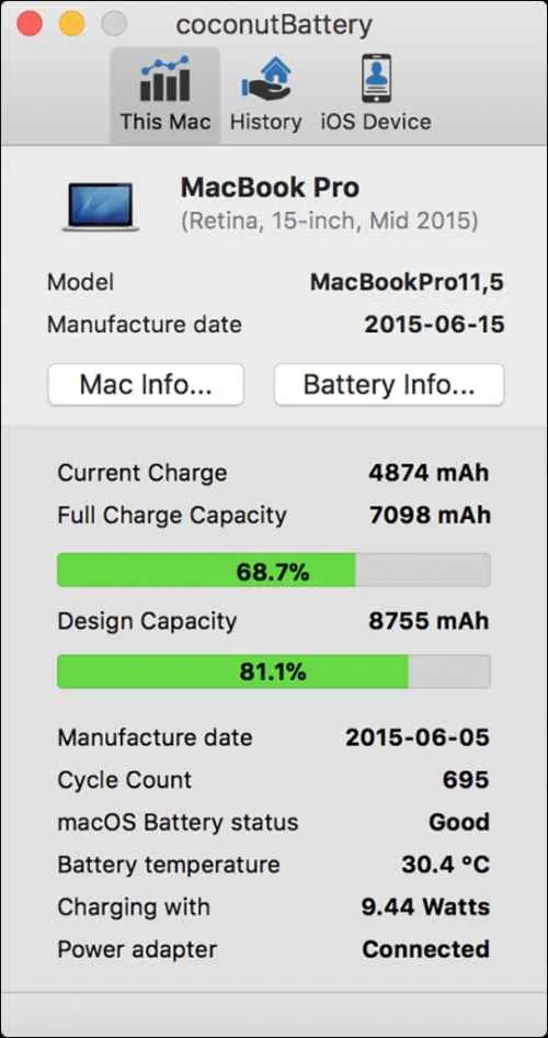 Coconut Battery App