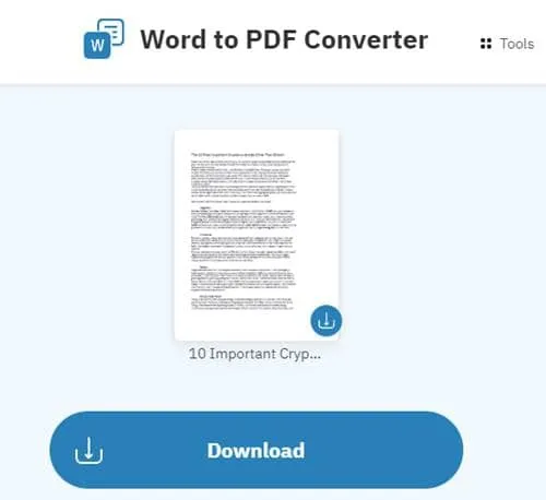 Website van Word naar PDF Converter gebruiken